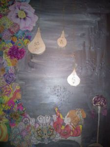 Oeuvre de Nena: femme au chat