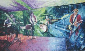 Peinture de Gerard SERVAIS: Sous le balai des projecteurs