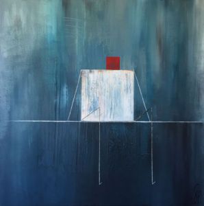 Peinture de Isabelle Peirone: Le repos du funambule