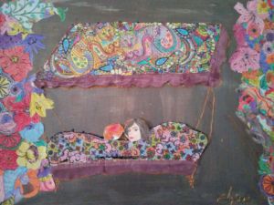 Oeuvre de Nena: les amoureuses aux chats perchés