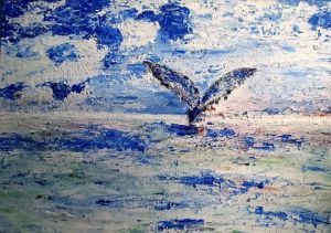 Peinture de Marie LOPEZ: L'envol sur un poème de C. Citti