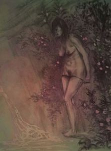 Dessin de Jean Levant: Baigneuse