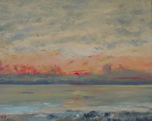 Peinture de SOPHIE BOURGON: COURBET Soleil couchant