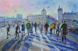 Peinture de Raluca VULCAN: PONT SAINT MICHEL