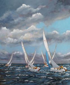 Peinture de DAVID FOUSSE: Les voiles blanches