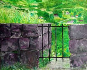 Peinture de LUCIE2: DERRIERE LE MUR