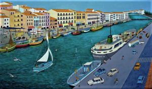 Peinture de jean-marie arbonnier: canal de SETE