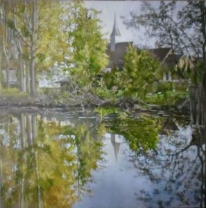 Peinture de Christian Deloffre: Miroir de St Jacques