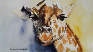 Peinture de Catherine Vacle : Girafe