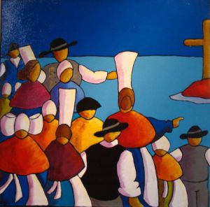 Peinture de fabinonzoli: journée dominicale