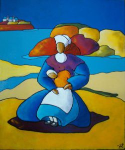 Peinture de fabinonzoli: Sur la plage