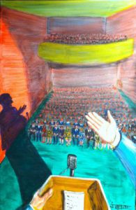 Peinture de LAFFITTE Jacky: Le discours