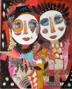 Peinture de CAROLE JEULIN: De Perles et de Feu 