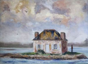 Peinture de bianciotto: la maison du pécheur