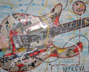 Peinture de Isa Patzova: Construction instrumentale n°12