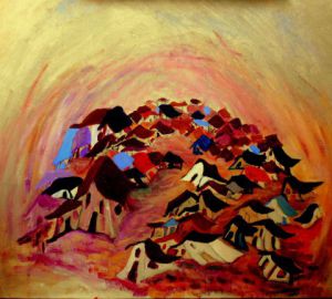 Peinture de JACQUELINE SARAH UZAN: TORNADE