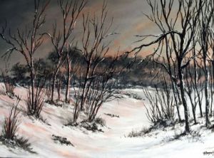 Peinture de Alain Trovato : Couché de soleil