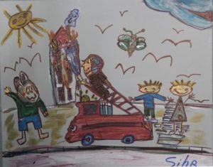 Peinture de iridium: les pompiers