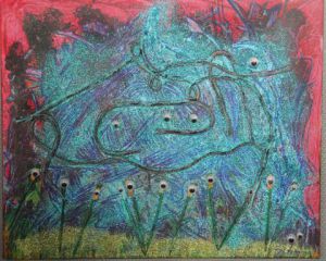 Peinture de iridium: jeu de ficelles