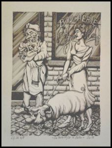 Dessin de Charles De Wit: La Belle et / ou La Bête