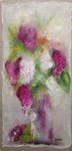 Peinture de MARTINE GREGOIRE: BOUQUET LILAS