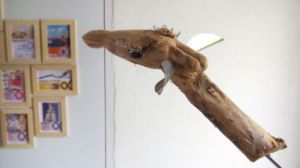 Sculpture de CatD: Gigi, coquette à roulettes