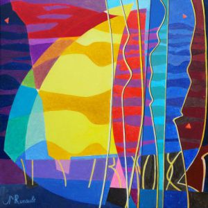 Peinture de Jean-Marie Renault: Drizzle on my street