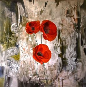 Peinture de Sophie SIROT: Amapolas 6