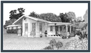 Dessin de Francois MOLL: 23 - Route de l'Union - Fort de France - Martinique