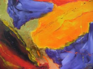 Peinture de jean-marc gayraud: Papier doré - collage.