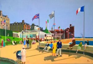 Peinture de Henri SACCHI: Vacances d'autrefois