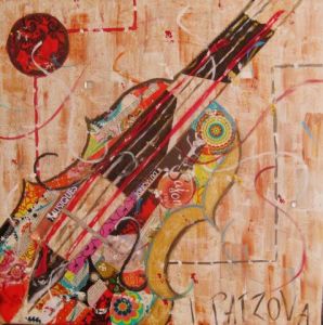 Peinture de Isa Patzova: Construction instrumentale n°17