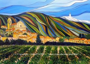 Peinture de ALAIN FAURE: VENTOUX SENTINELLE DE BEDOIN
