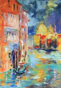 Peinture de bianciotto: le grand canal