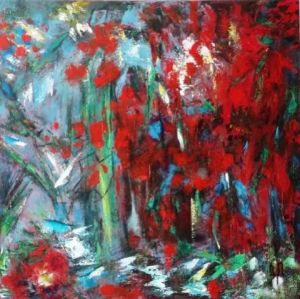 Peinture de dominique Phenix: Les Flamboyants