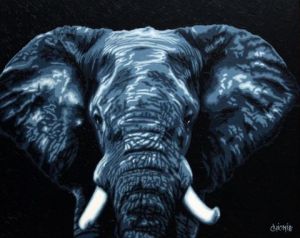 Peinture de guionie jean: Sérénité Ancestrale