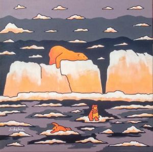 Peinture de Jideka: Réchauffement climatique n°14