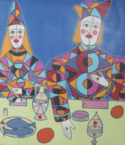 Peinture de ANTOINE MELLADO: Le banquet 5.