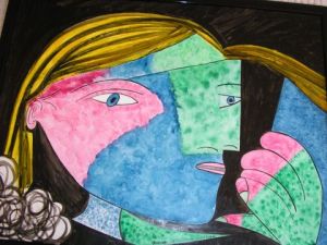 Peinture de GHIS: FEMME MOSAIQUE 