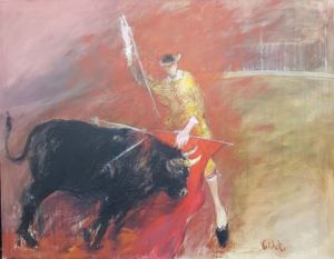 Peinture de Valdet: Tauromachie