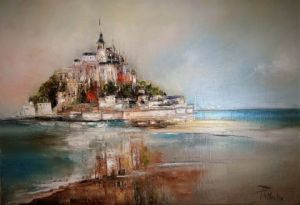 Peinture de Philippe MESLIN: Mont Saint Michel