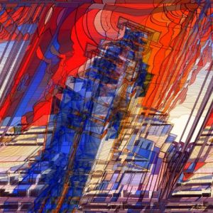 Peinture de Corbu Pierre: QUBIT