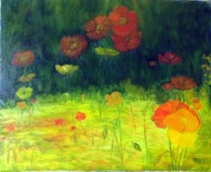 Peinture de LUCIE2: FLEURS DES CHAMPS