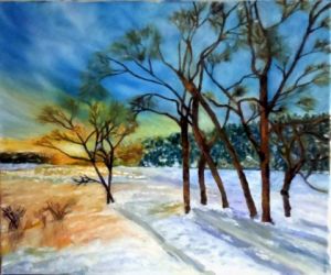 Peinture de LUCIE2: SOUS LA NEIGE