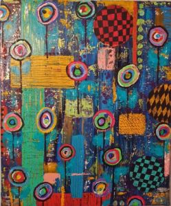 Peinture de Embe: space  flowers