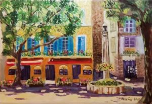Peinture de GuyGuy: Place village provence