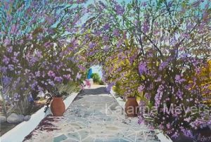 Peinture de Katarina Meyers: HIDDEN GARDEN. GREECE
