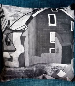 Art_textile de Marie-Pierre JAN: coussin NB n°5