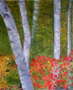 Peinture de LUCIE2: DANS LES BOIS