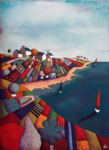 Peinture de Marie-Pierre JAN: entre terre et mer 3